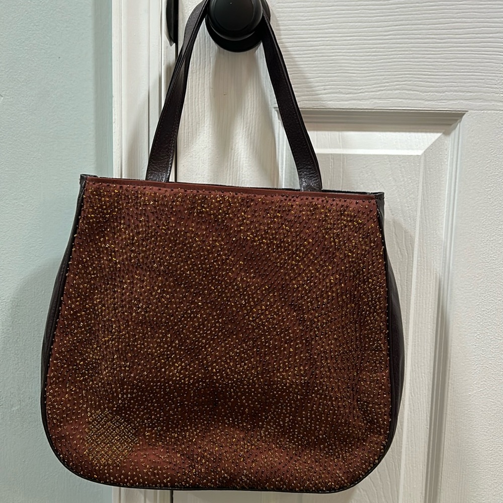 Large handmade leather bag
